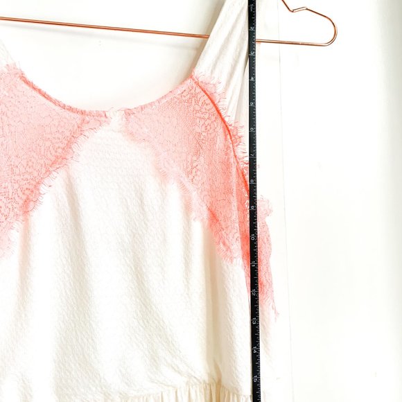 free people sleeveless dress w/neon pink frills - Picture 4 of 8